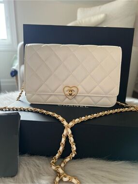 Authentic special addition Chanel wallet on chain